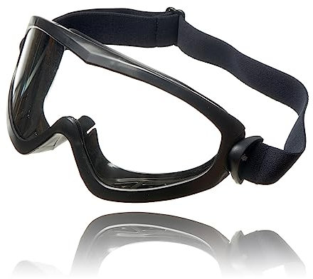 Dräger X-pect 4200 | Lunettes-masques anti-buée pour porteurs de lunettes | Pour chantier, laboratoire, atelier | Oculaire en polycarbonate incassable et résistant aux rayures | Noir