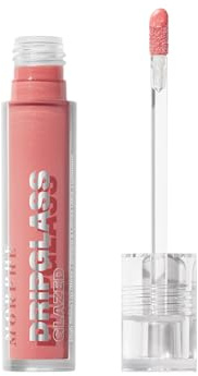 MORPHE Dripglass High Shine Lip Gloss - Semi-Sheer or Full Coverage Lip Color with Glass-Like Shine and Nonsticky Finish - Infused With Squalane & Vitamin E - Nude Gleam (0.13 Fl Oz)