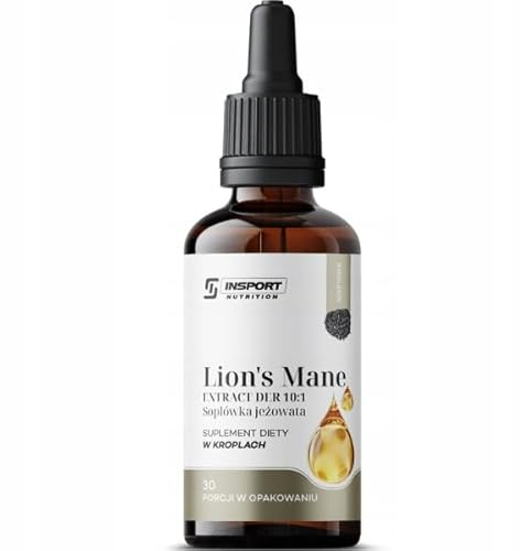 Extrait de Champignon Lion’s Mane 30 ml | Gouttes Concentrées pour la Mémoire, la Concentration, le Cerveau | Hericium erinaceus | INSPORT