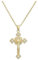 HFMYGS Damen Gold Kreuz Kette, Damen Zirkonia Kreuz Anhänger, Personalisierte Kette Jesus Anhänger, Hypoallergene Zarte Halskette Modeschmuck für Frauen und Mädchen