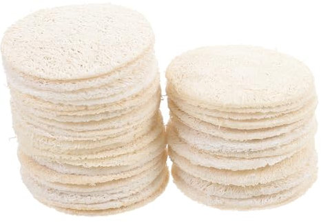 LIFKOME 36piezas Discos De Lufa Facial Redondos Exfoliantes y Depuradores De Piel Para Rostro Sensible Esponja Vegetal Natural Para Limpieza Facial