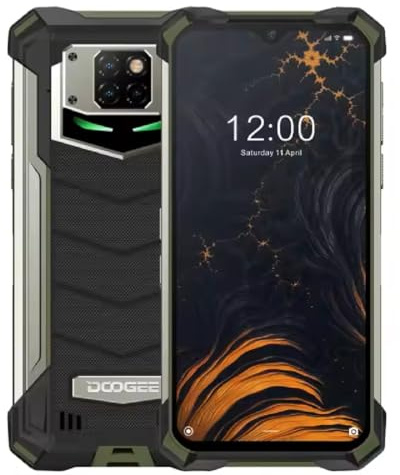 DOOGEE Smartphone Resistente S8P 10000mAh Batería, Octa-Core 6GB + 128GB Android 10, Cámara Cuatro 21MP, 6.3 FHD + Corning Gorilla Glass, Carga Inalámbrica, IP68 Teléfono Móvil Antigolpes Verde