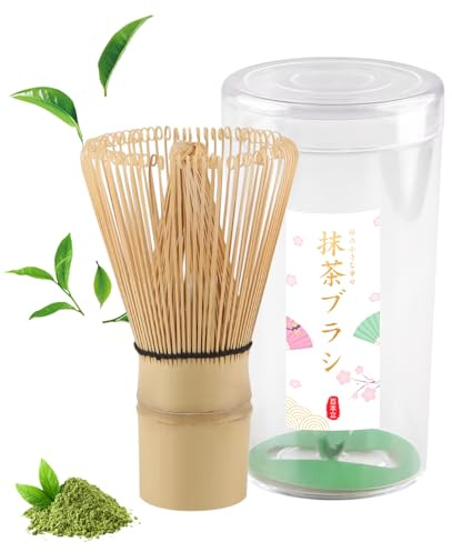 Natural Bamboo Matcha Whisk, Handcrafted Bamboo Whisk for Matcha Tea Authentic Utensils for Japanese Tea Ceremonies - Durable, Easy to Clean