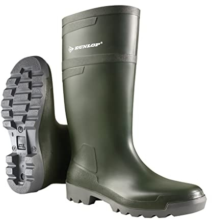 DUNLOP Hobby Retail – Botas de Agua Unisex – PVC Ligero y Flexible – Impermeables – Fáciles de Limpiar – Uso Diario – 100% Impermeable – Talla 42