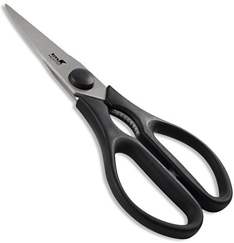 TM Electron hocu032 Ciseaux de cuisine de haute résistance Ultra afiladas, acier inoxydable, noir
