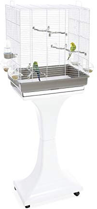 Imac Camilla Vogelkäfig, 50 x 30 x 57/129 cm, grau, Vögel