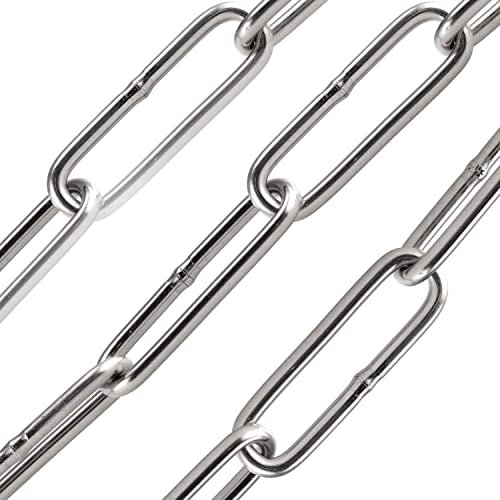 FASTON® Edelstahl-Kette 2 mm Edelstahlkette (5 Meter) Edelstahl Gliederkette Absperrkette Rundstahlkette