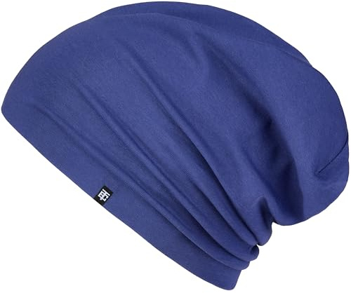 Enter the Complex® Bonnet en Jersey Léger, pour Femmes et Hommes, en Coton Élastique, Bleu Atlantique, Taille L/XL