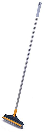 YYWW Spazzola per Fughe 2 in 1 Spazzola per La Pulizia del Bagno, Manico Lungo, Spazzolone, Spazzola per Pulizia a Forma di V Regolabile, per Pareti, Bagno, Cucina
