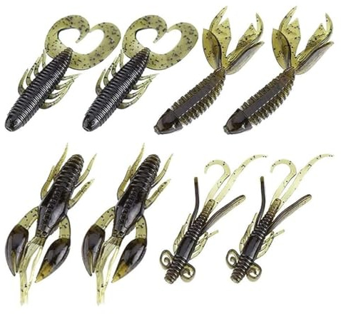 25 pièces leurres de pêche Souples, appât en Silicone ver écrevisse léger Simulation crevette crevette matériel de pêche leurres appâts pour la pêche en Eau Douce en Eau salée