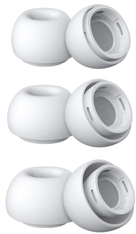 WOOXDYUK3 Paare Ersatz-Ohrstöpsel Geeignet für Airpods Pro und Airpods Pro 2. Generation mit Loch zur Rauschunterdrückung, Silikon-Ohrstöpsel Geeignet (S/M/L)