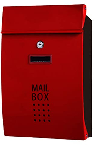 HIZOON Decorations Double Door Mailbox Locking Mailbox For Home Outdoor Modern Mailbox Wall Mount Hanging Mail Organizer Villa Mail Basket Letter Box
