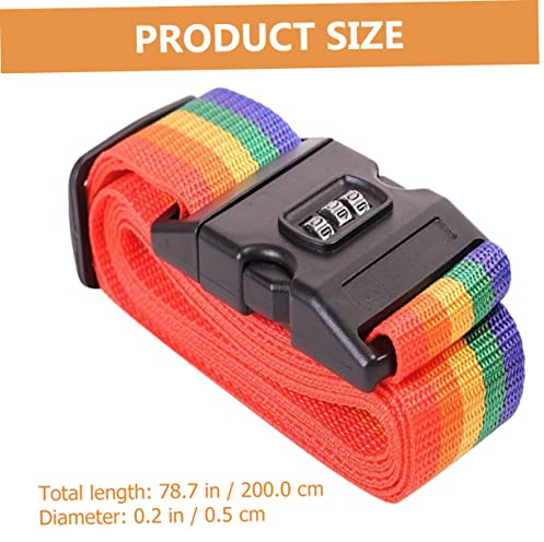 VALICLUD 4pezzi Cinghia Per Valigia Da Trasporto Lucchetto Cinghia Per Bagaglio Regolabile Lacci Per Bagaglio Cinghie Per Imballaggio Di Valigie Cintura Per Legare Valigie Fibbia Adatta