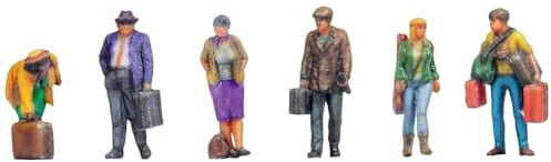 NOCH Figuras en Movimiento de viajeros 3D Master de plástico para Pista N Ideal para escenas de estación