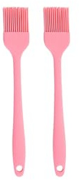 Silicone brush, Oil Brush for BBQ Kitchen Cooking Baking and Grilling (2 PCS,pink)