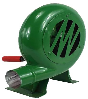 Soplador Manual para Barbacoa con Engranajes De Hierro, Resistente, con Excitador De Llama De Carbón Forjado, con Manivela, Ideal para Camping, Senderismo Y Cocina con Fuelle(80W)