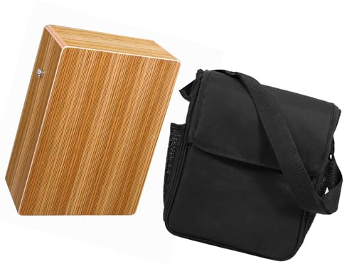 Generic Tambor de Cajón Bongo Hecho a Mano con Tono único Similar a un Zumbido, Instrumento de Percusión Portátil para Músicos, Tambor de Caja Ligero para Actuaciones de Banda, Material de Madera