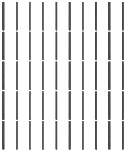 QUARKZMAN 50Pz Perni Cilindrici 1.5mm x 20mm, 304 Acciaio Inossidabile Supporti Cilindrici Con Estremità Smussate, Nero