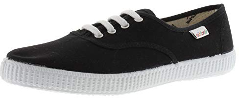 victoria Zapatillas Unisex 1915 Lona & Cordones Blancos 106613 para Adulto Negro 35