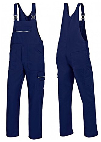 BP 1604-559-10-54l Latzhose, Stretch-Hosenträger mit Clipbefestigungen, 245,00 g/m² Stoffmischung, dunkelblau, 54l