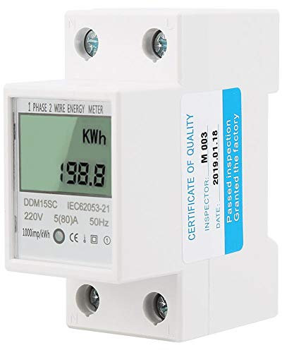 Compteur D'Énergie 5-80A DDM15SC Écran Numérique LCD Monophasé Électronique Rail-Électronique KWh Mètre