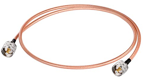 Superbat UHF Kabel PL259 Kabel (100 cm, RG142) Hochleistungs Digital Koaxialkabel UHF Stecker auf UHF Stecker für HAM und CB Funk antennenanalysator Dummy Load SWR Meter