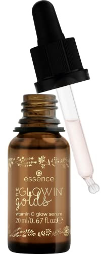 essence the glowin' golds vitamin C glow serum, Nr. 01 Glow Like Gold, Shine Like The Sun!, transparent, aufhellend, entspannend, erfrischend, glättend, kühlend, pflegend, strahlend (20ml)