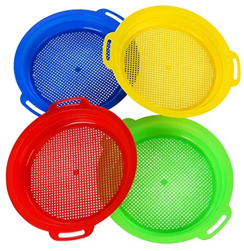 QINGLER Sand Sifters Sieve for The Beach Sand Toys Complete Gift Set Bundle