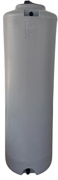 Serbatoio Polietilene PE per spazi ridotti Certificato Acqua Potabile 300 Litri Diametro 50 cm h 153 cm Colore Grigio Made in Italy