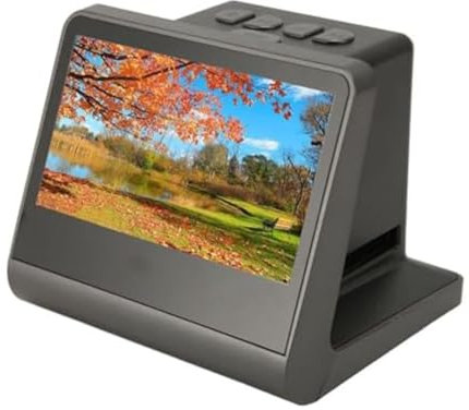 Giwnhvx Escáner digital de diapositivas de película con pantalla LCD de 5 pulgadas de 48 MP, convierte películas 110 126 de 135 mm y Super 8 diapositivas negativas a JPEG de alta resolución de 48 MP