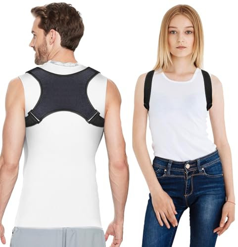 Correcteur de Posture, Redresseur Orthèses Dorsales pour Femmes et Hommes, Ceinture Dorsale Soutien Lombaire Confortable Respirant et Réglable, Posture Correcteur pour Maintien Du Cou et Des ÉPaules