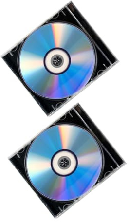 HONITANO 2juegos Discos DVD-r y CD-r Grabables con Caja Jewel Case Compatible con VCR y Video Cámara Gran Capacidad para Música y Datos Protección Estable y Grabación Clara