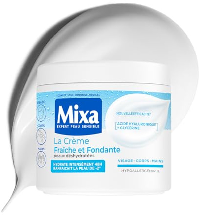 MIXA Crème Hydratante Multi-Usages Acide Hyaluronique Peaux Sèches 400ml