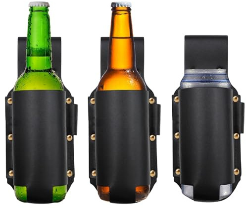 Porte-Bouteille de Ceinture Western en PU – Porte | canette universel pour bière, soda et boissons fraîches – Accessoire pratique pour barbecue, pique-nique, camping, festivals
