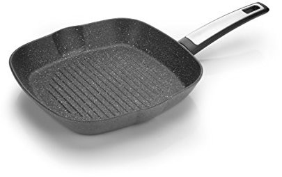 Tescoma 602466 I-Premium Stone Bistecchiera, Acciaio Inossidabile, Nero, 26 x 26 cm