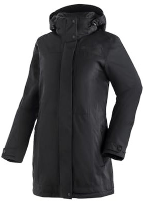 Maier Sports Lisa 2.1, Damen Outdoorjacke, Wasserdichter Outdoor-Mantel mit vielen Features, mTEX Wetterschutz und mTHERM für hohen Wärmerückhalt, PFC-frei, Schwarz, 46