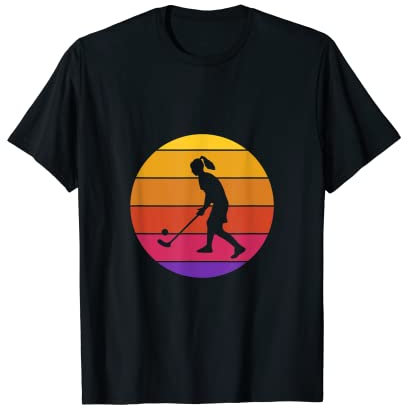 Retro Feldhockey Mädchen Feldhockey Geschenk Hockey Trainer T-Shirt