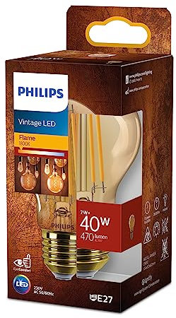 Philips LEDclassic E27 Lampe Gold, ersetzt 40W, warmweiß (1800 Kelvin), Dekolampe