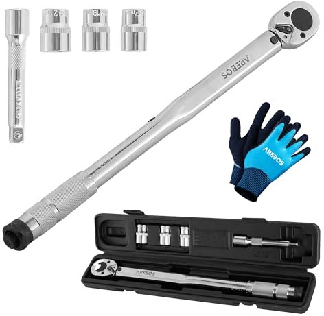 AREBOS 6pcs 1/2 Llave dinamométrica con carraca 40-210NM Tuercas dinamométricas