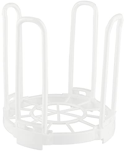 Scaffale per Scodella Scaffale per Scolapiatti Organizzatore in Plastica Pieghevole Ripiano per Piatti Sani per Cucina a Secco Buon Aiuto(Bianco)