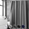 REDKEY Duschvorhang 180x220 cm, Anti-schimmel Badvorhang, Waschbar Schnelltrocknend Wasserabweisend PVC Textil, Antibakteriell Badewanne Vorhang mit 12 Haken für Bad Dusche, Dunkelgrau