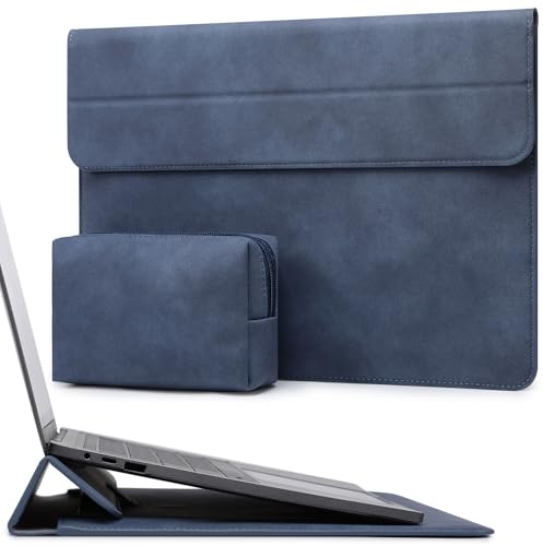 HYZUO 13 Pollici Custodie per PC Portatile Borsa con Funzione Stand per 2026-2018 MacBook Air 13 M5 M4 M3 M2 M1, 2026 13 MacBook Neo, 2026-2016 MacBook Pro 13 M2 M1, 13 iPad Pro/Air, Blu Navy
