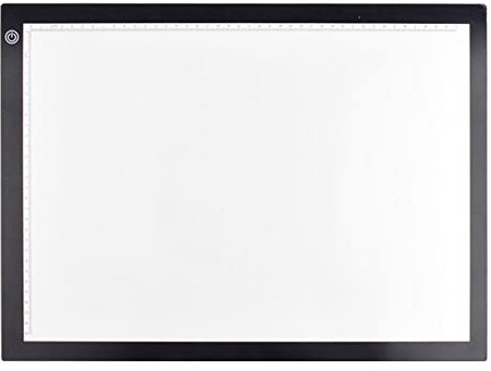 A3/A4 Leuchttisch, A3/A4 Lichtblock mit Touch-Dimmer, LED-Kopiertafel A3/A4, superdünn, für Tattoos, Zeichnungen, Zeichnungen (weiß A3, 47 x 34,5 x 0,5 cm)