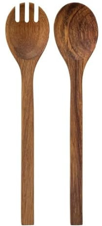Secret de Gourmet - Couverts à Salade Acacia 30cm Marron
