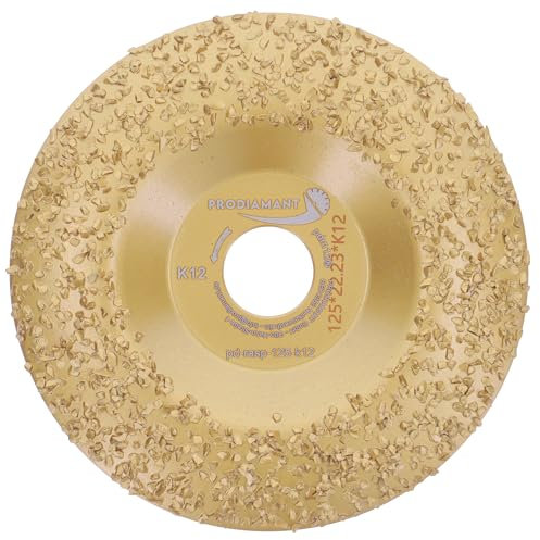 PRODIAMANT Disco abrasivo de 125 mm de diámetro K12 – Disco abrasivo recubierto de carburo de tungsteno para amoladora angular, ideal para lijar, dar forma y cuidado de garras