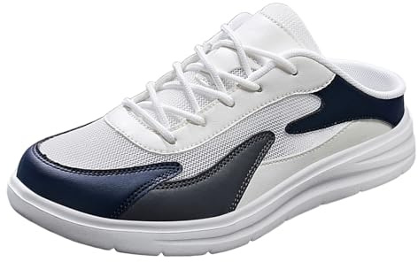 Générique Chaussures de Sport Homme pour Couple, Un Pied Paresseux sans Talon, Demi-Pantoufles, Chaussures de Sport décontractées, Nouvelle Collection Chaussure Homme Running Sport Baskets (Grey, 46)