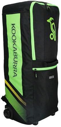 Kookaburra wd4000 Wheelie duffel cricketväska – svart/neongrön