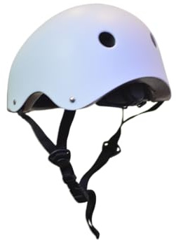RiuScooter Casco Patinete Electricos, Bicicletas, Deporte Ajustable para Jóvenes y Adultos, Patinaje en Línea y Ciclismo, M, Blanco