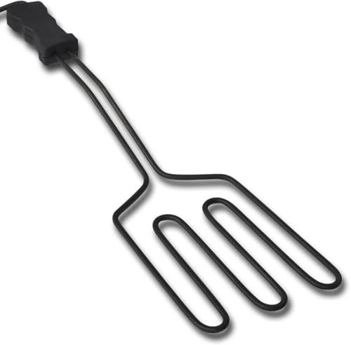 Homgoday Elektrischer Grillanzünder 1500W mit 3 Filamenten - Edelstahl, schwarz, für sicheres Zünden von Gas- und Holzkohlegrills Grillzubehör Model41179