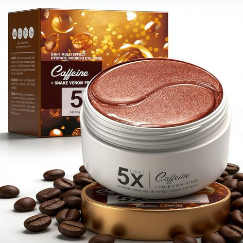 80PCS Parches Ojos Hidrogel,Mascarilla Contorno de Ojos con Cafeína,Anti Ojeras y Anti Bolsas,con Colágeno y Ácido Hialurónico, Tratamiento Reafirmante,Hidratante y Revitalizante para Hombre y Mujer